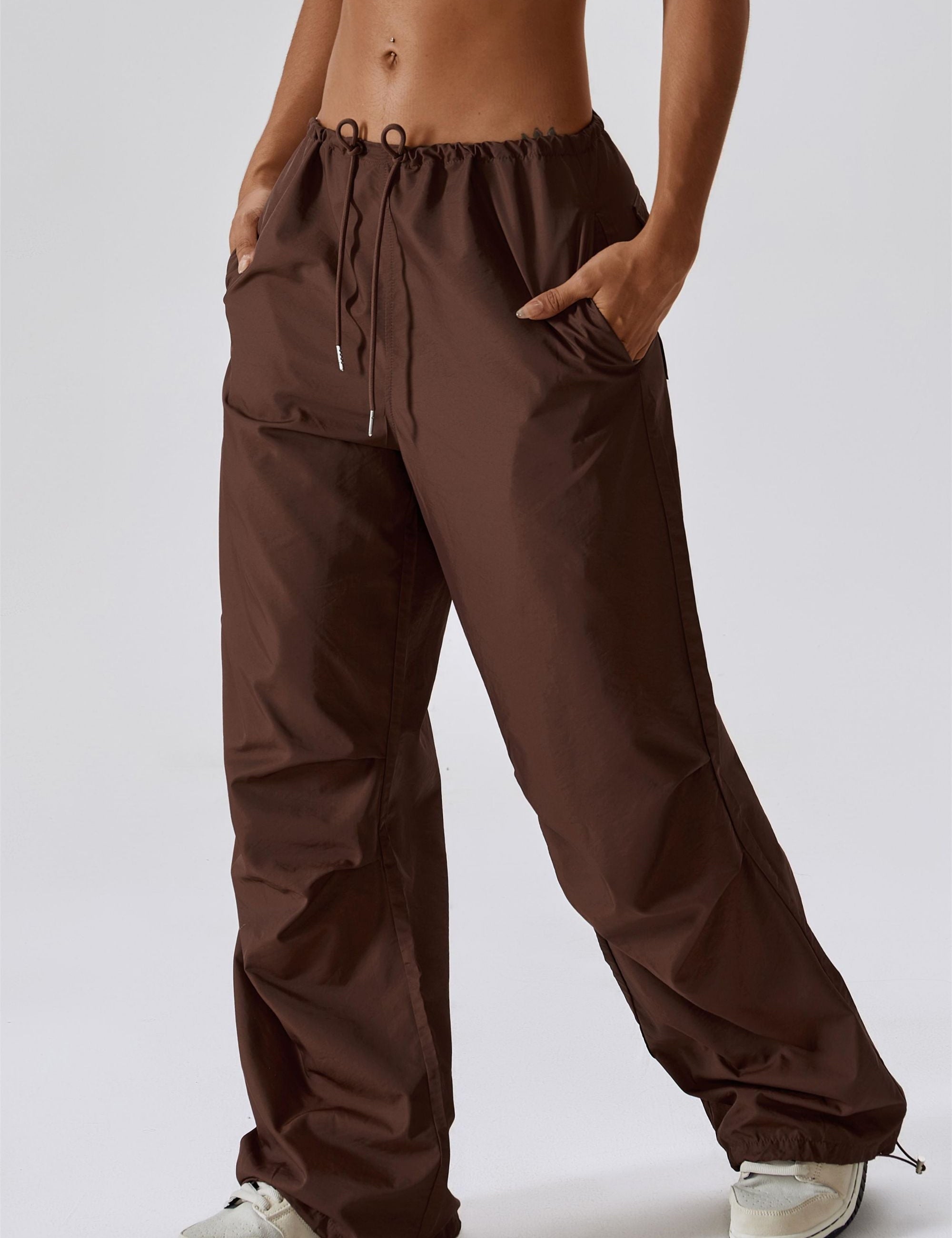 Baggy Cargo Pants with Drawstring by bornfocus