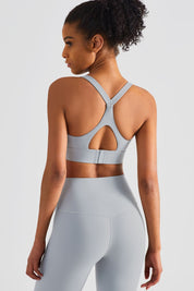 Racerback Adjustable Buckles Sports Bra by bornfocus