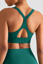 Racerback Adjustable Buckles Sports Bra by bornfocus