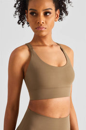 Racerback Adjustable Buckles Sports Bra by bornfocus