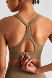 Racerback Adjustable Buckles Sports Bra by bornfocus