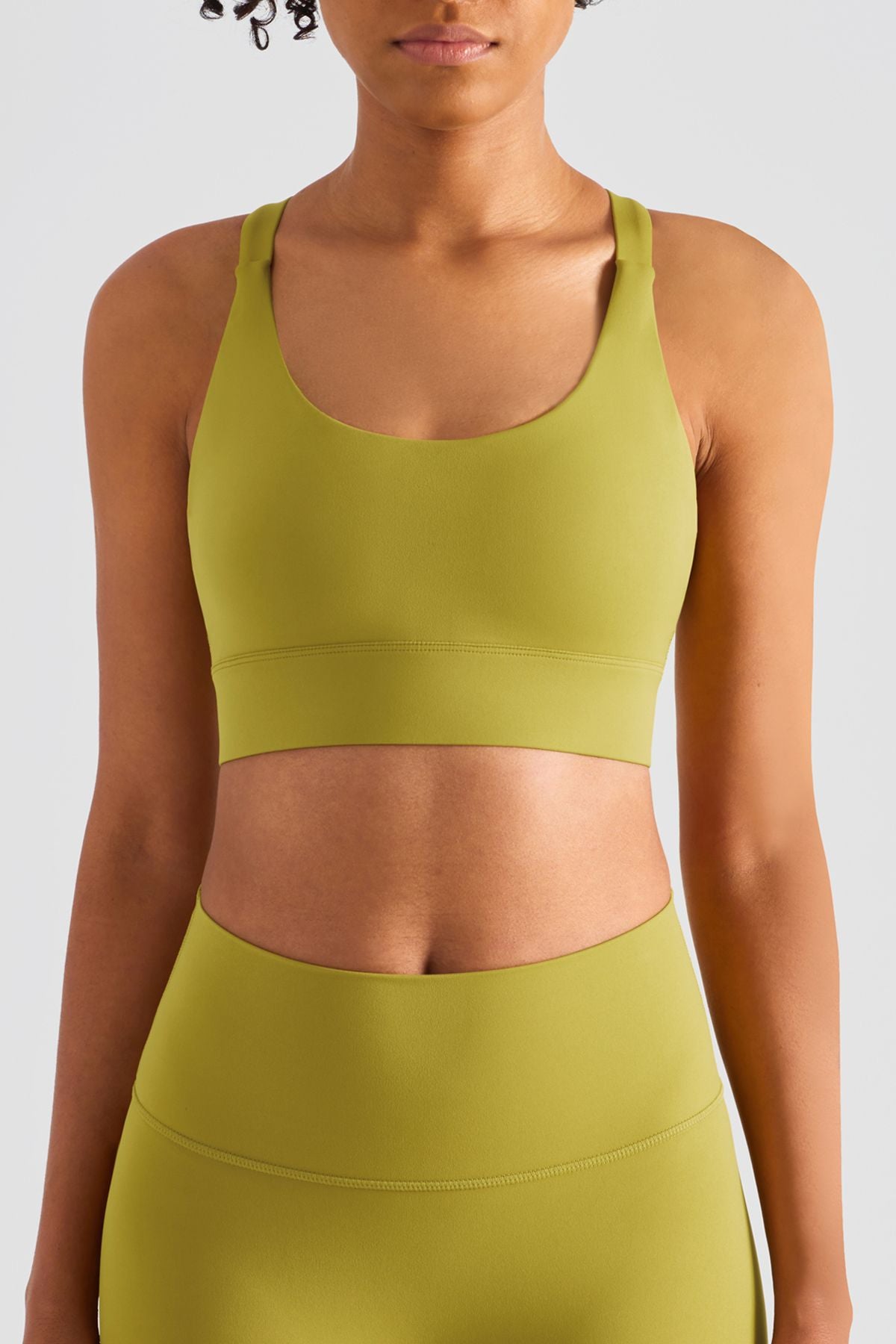 Racerback Adjustable Buckles Sports Bra by bornfocus