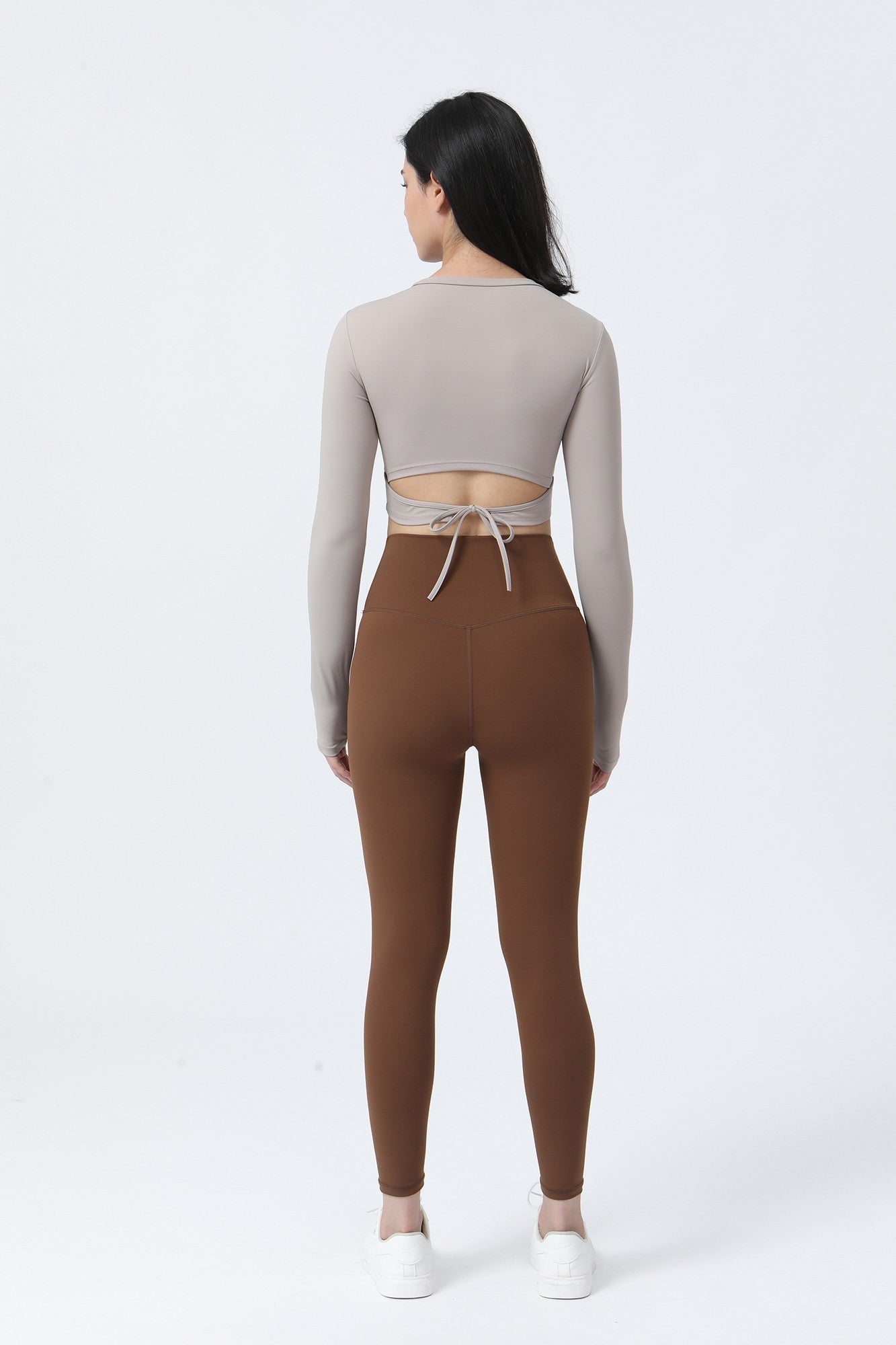 Long Sleeve Crop Shirt with Thumbholes by bornfocus