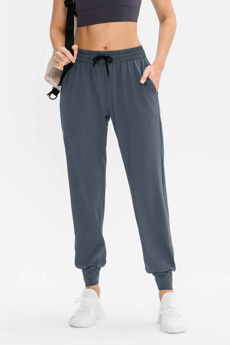 Tapered Jogger Pant with Drawstring by bornfocus