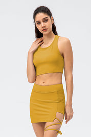 Ribbed Crop Tops Sleeveless Shirts by bornfocus