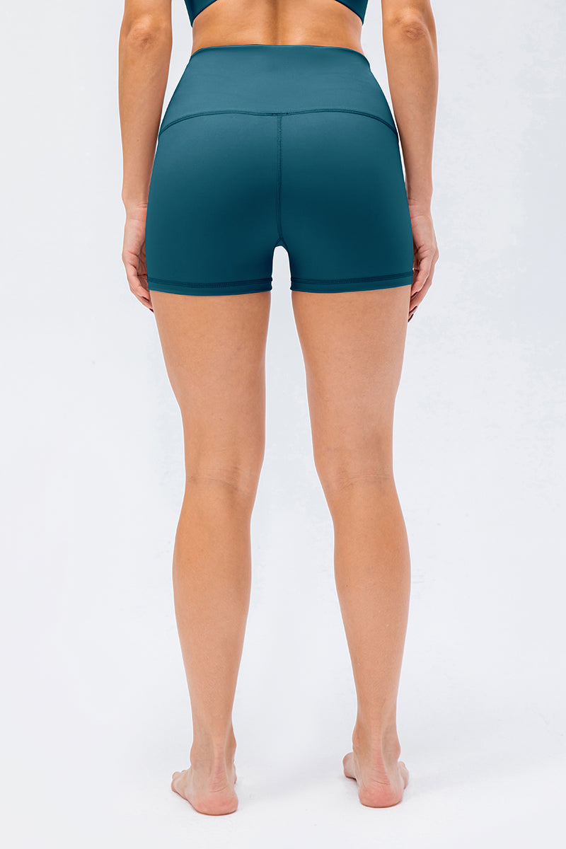 High-Rise Yoga Shorts by bornfocus