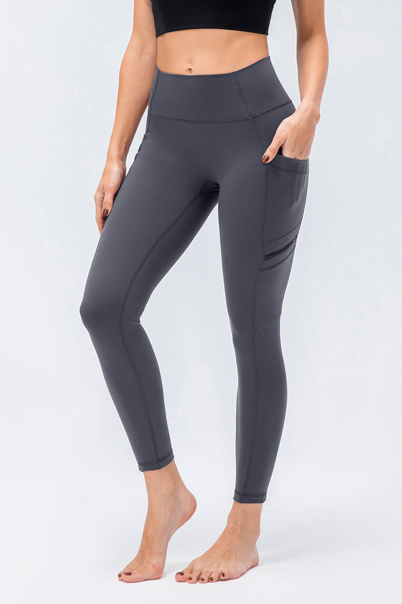 High-Rise Workout Leggings with Multi Pockets by bornfocus