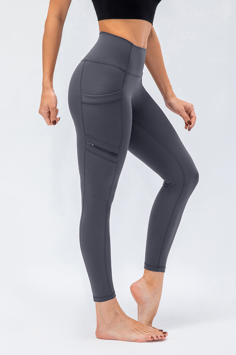 High-Rise Workout Leggings with Multi Pockets by bornfocus