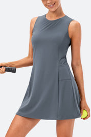 Sleeveless Tennis Dress Built-in Shorts by bornfocus