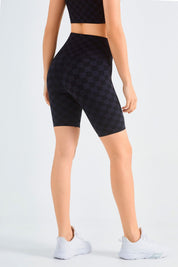 Checkerboard Seamless Gym Shorts by bornfocus