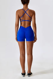 Chic Strappy Back Seamless Sports Bra by bornfocus