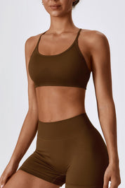 Chic Strappy Back Seamless Sports Bra by bornfocus