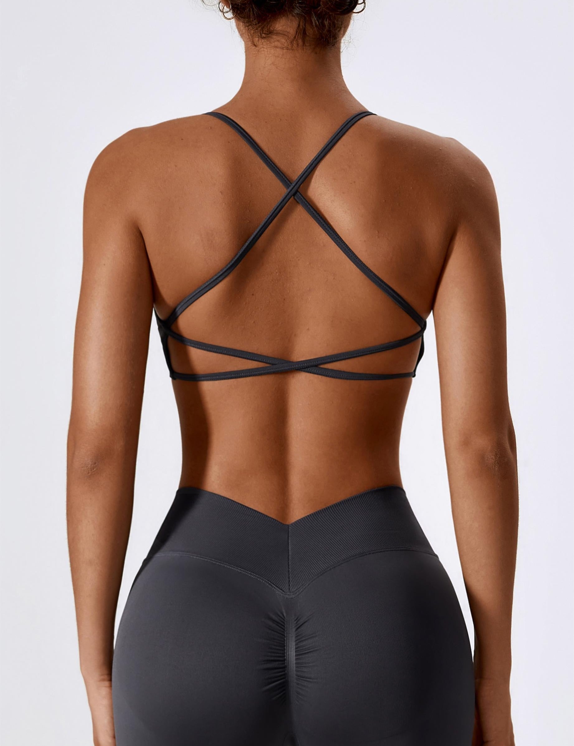 Chic Strappy Back Seamless Sports Bra by bornfocus