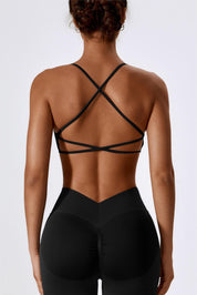 Chic Strappy Back Seamless Sports Bra by bornfocus