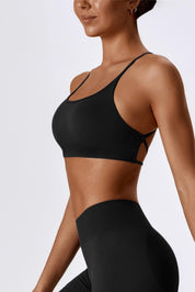 Chic Strappy Back Seamless Sports Bra by bornfocus