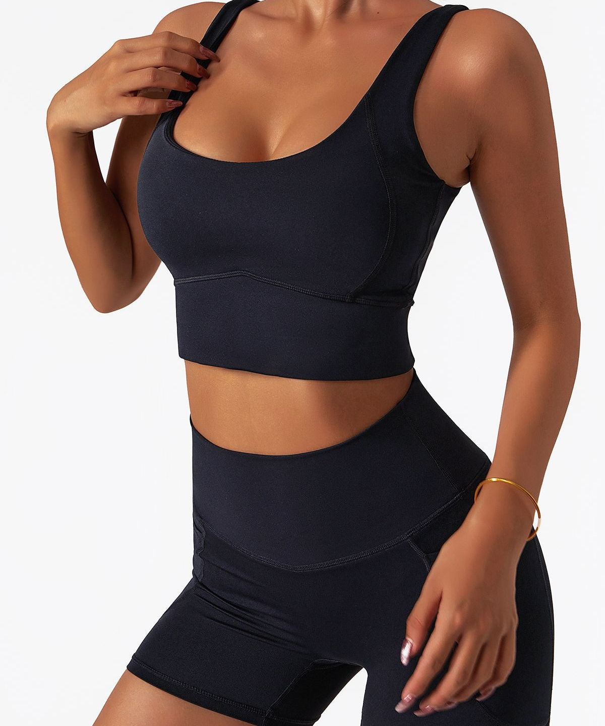 Longline Backless Sports Bra Top by bornfocus