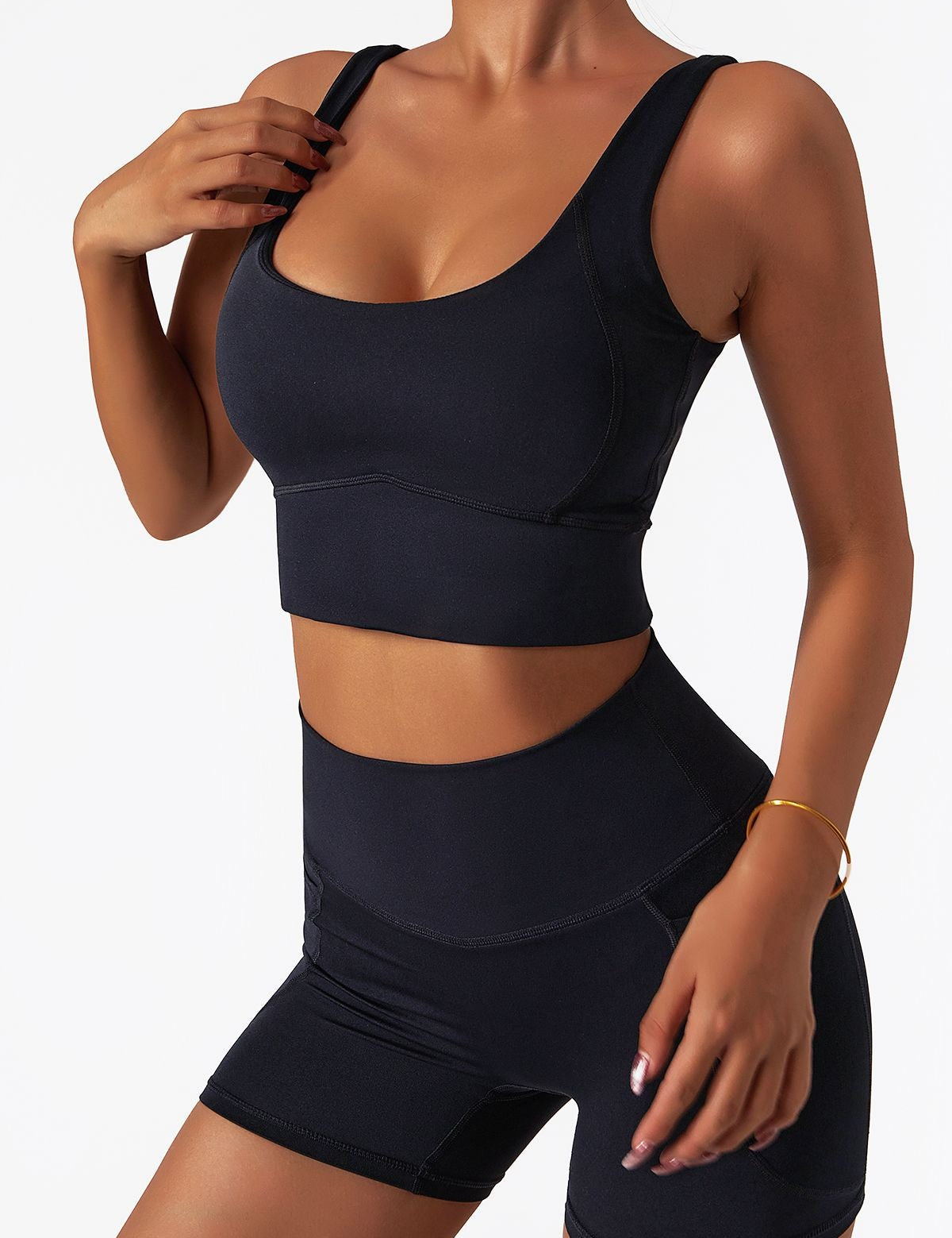 Longline Backless Sports Bra Top by bornfocus