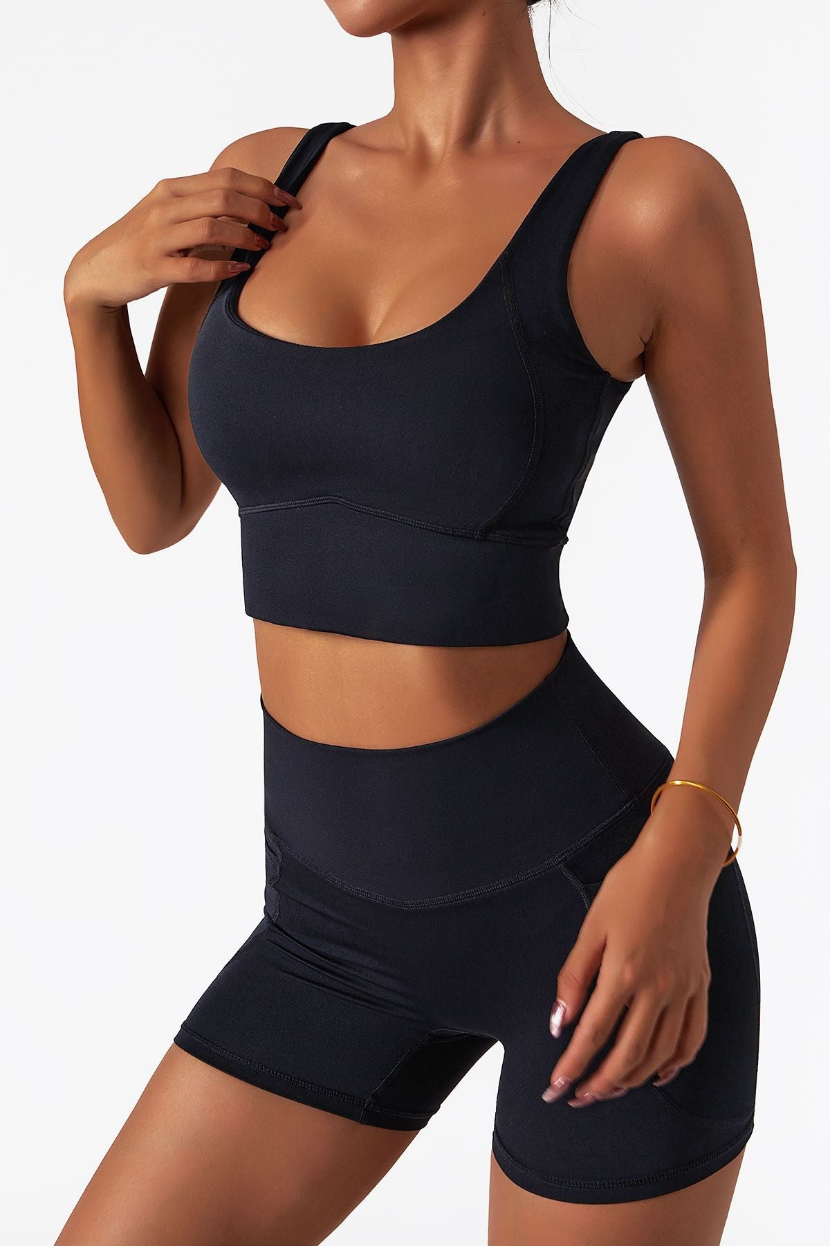 Longline Backless Sports Bra Top by bornfocus