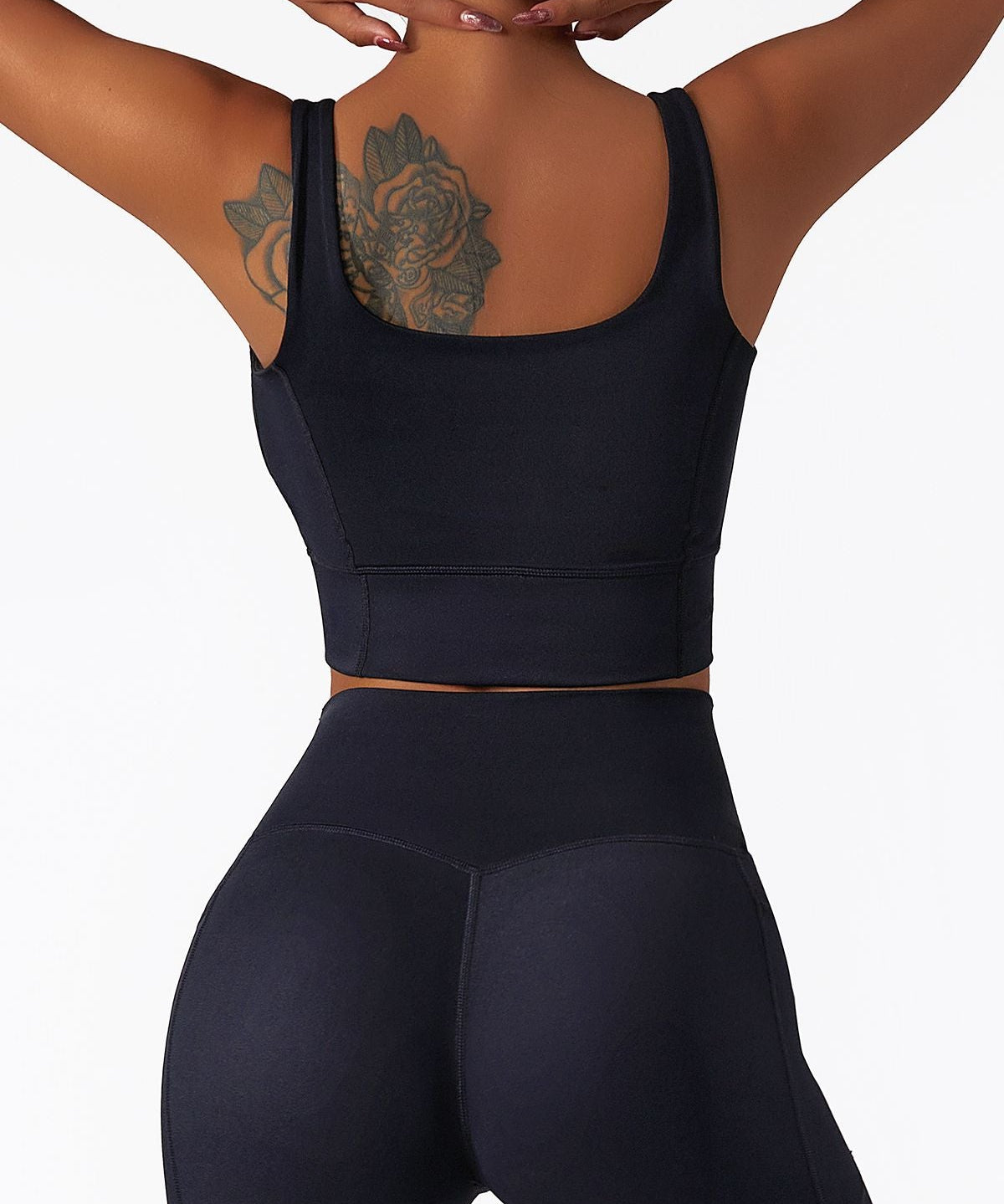 Longline Backless Sports Bra Top by bornfocus