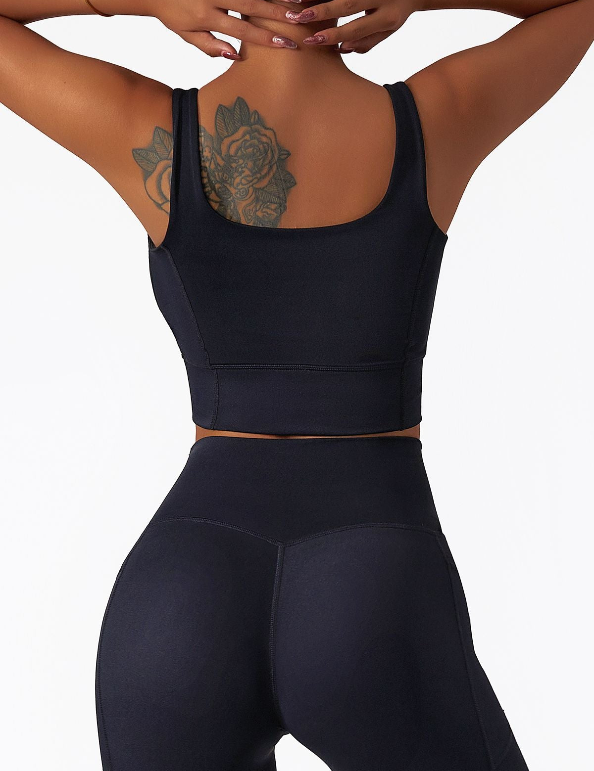 Longline Backless Sports Bra Top by bornfocus