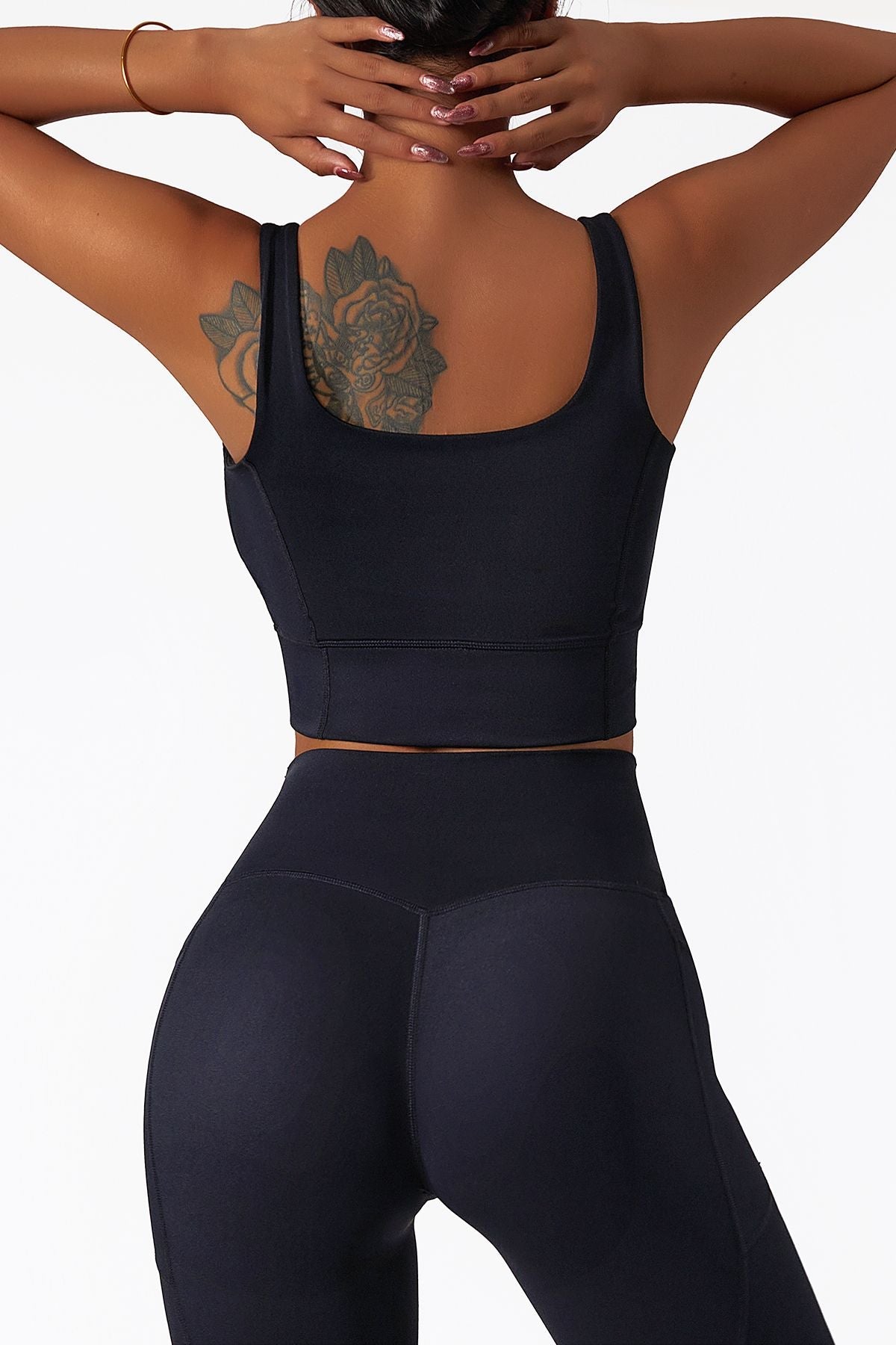 Longline Backless Sports Bra Top by bornfocus