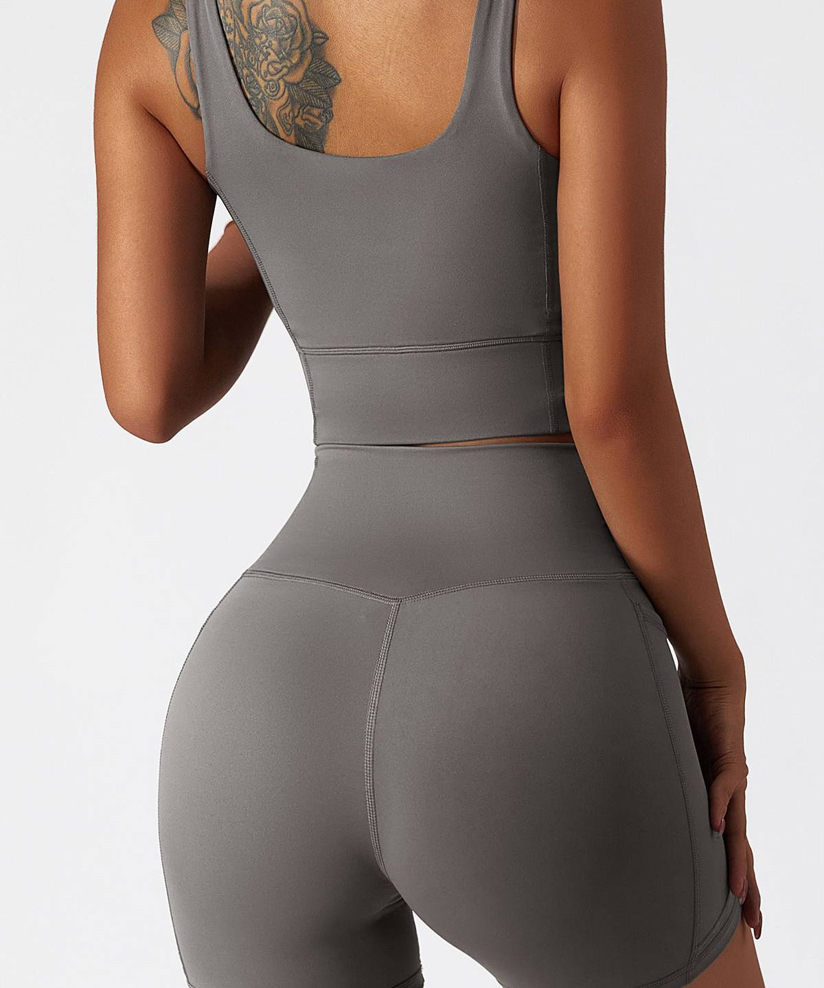 Longline Backless Sports Bra Top by bornfocus