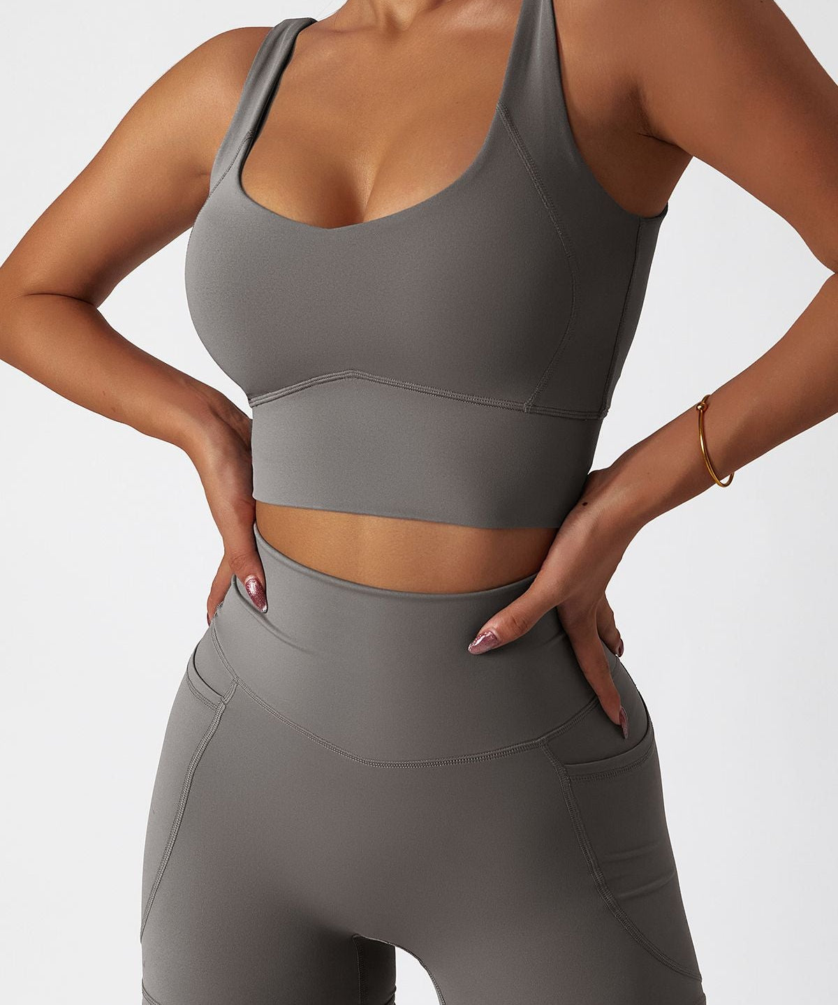 Longline Backless Sports Bra Top by bornfocus