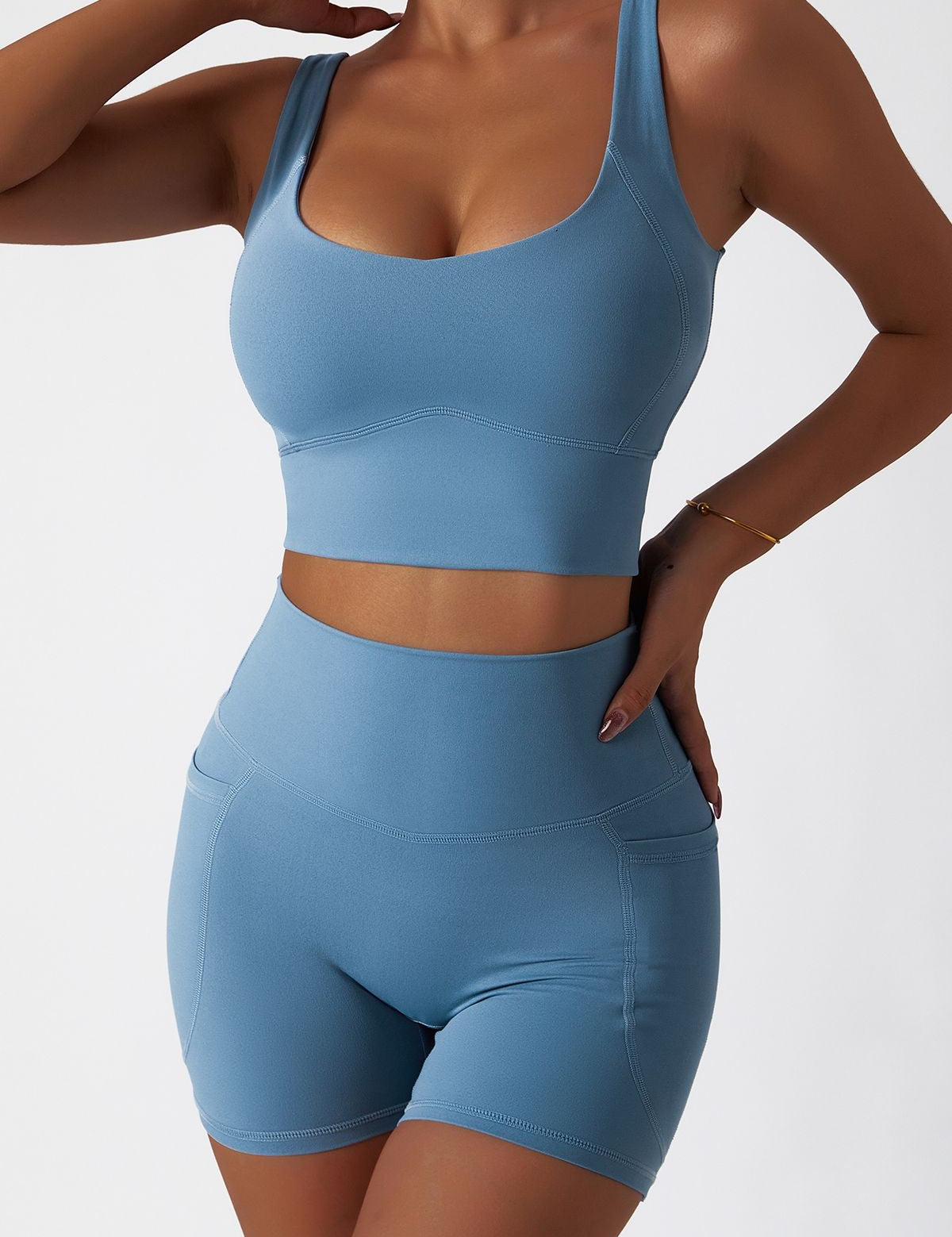 Longline Backless Sports Bra Top by bornfocus