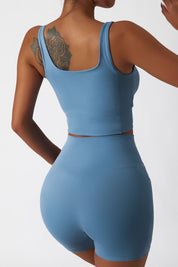 Longline Backless Sports Bra Top by bornfocus