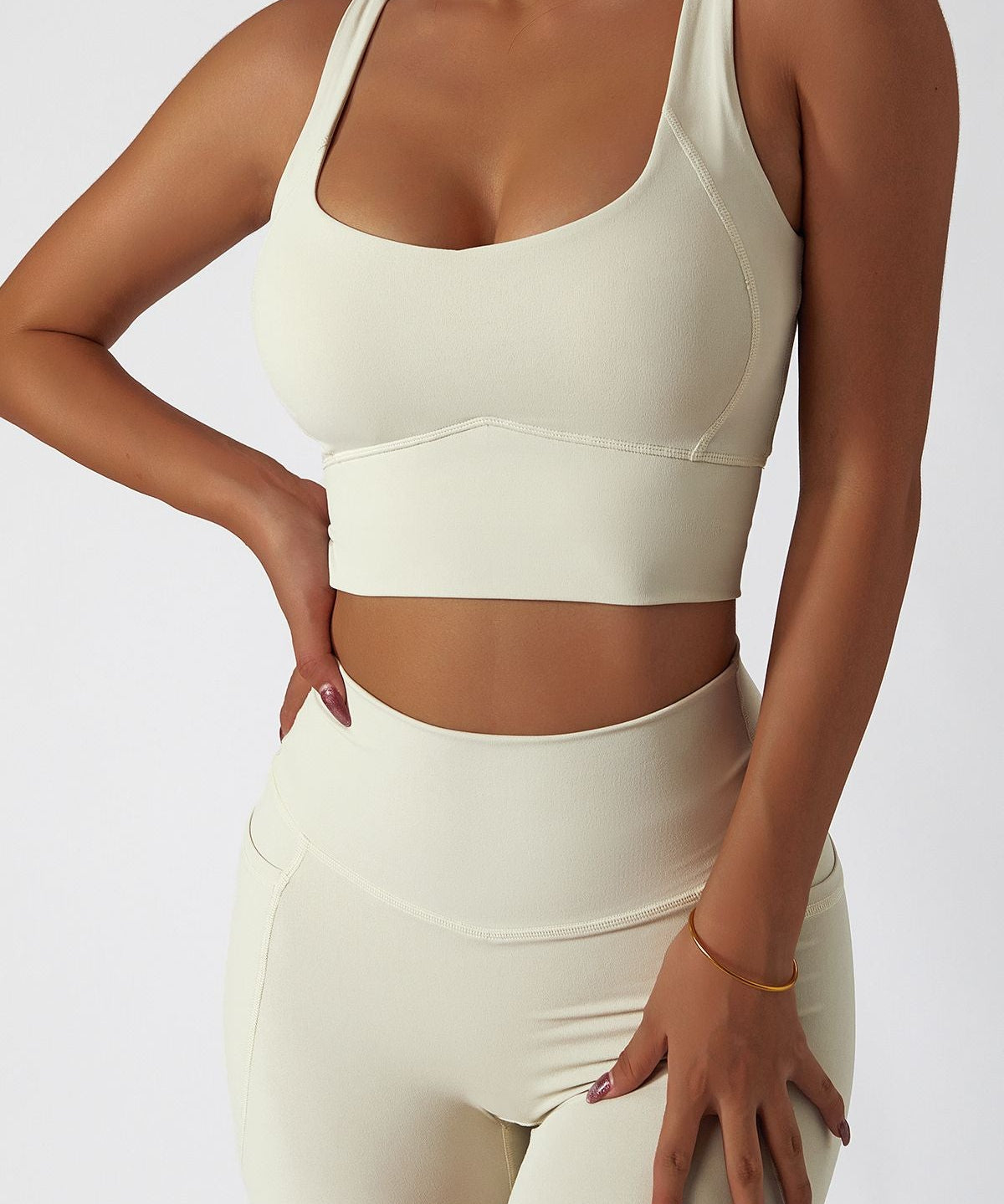 Longline Backless Sports Bra Top by bornfocus