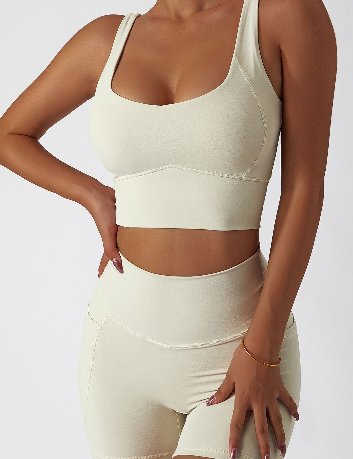 Longline Backless Sports Bra Top by bornfocus