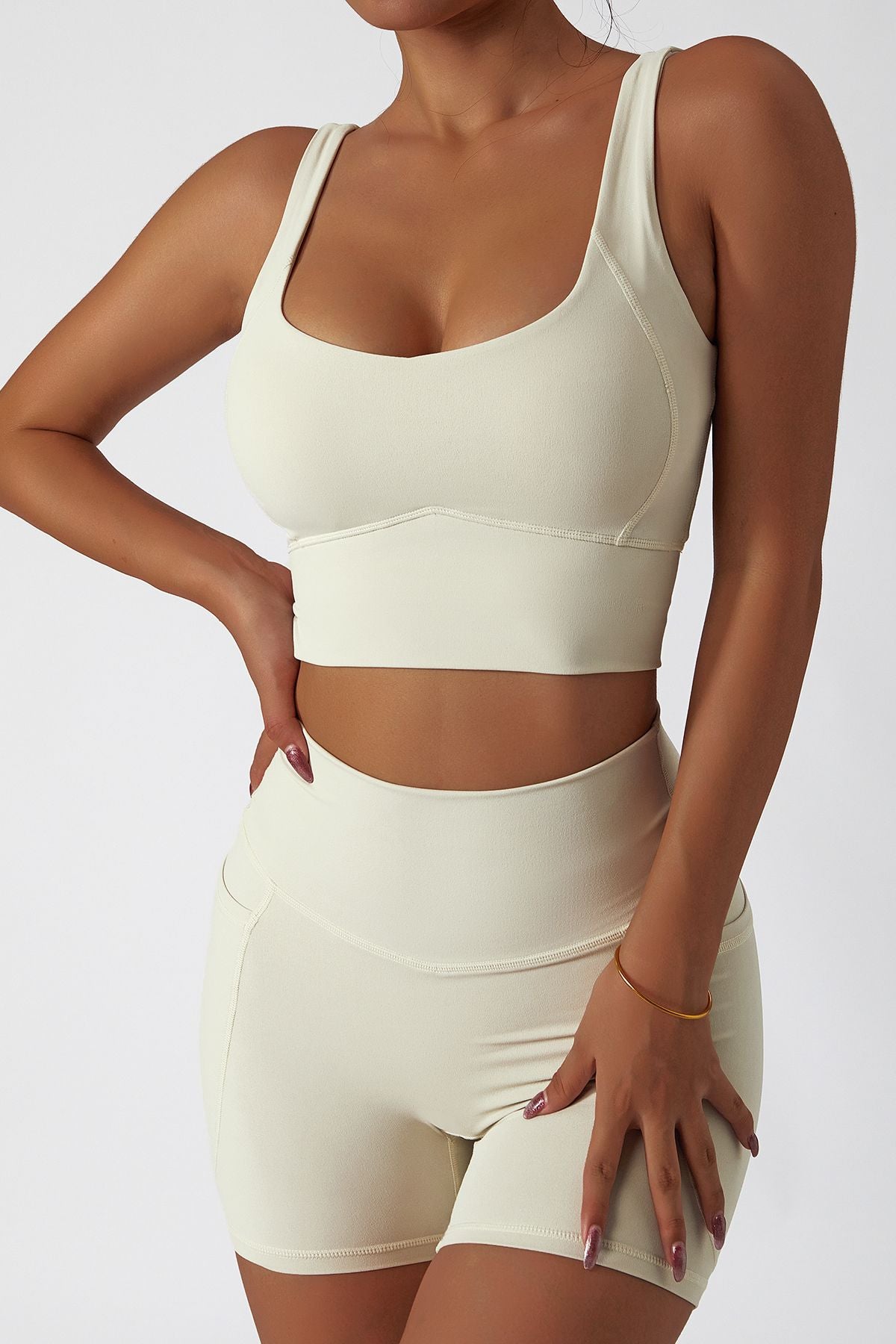 Longline Backless Sports Bra Top by bornfocus