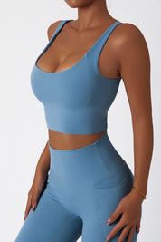 Longline Backless Sports Bra Top by bornfocus