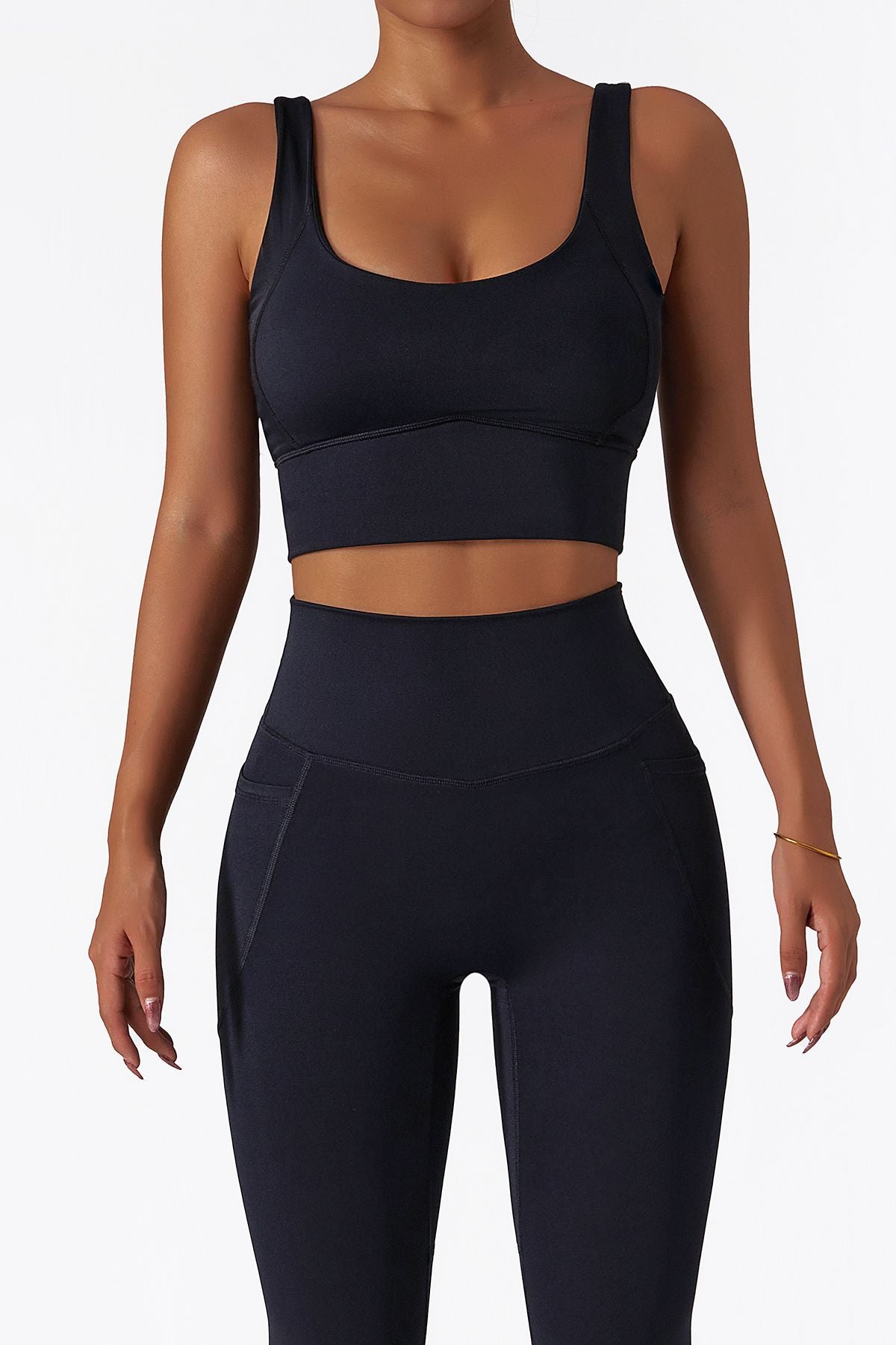 Longline Backless Sports Bra Top by bornfocus