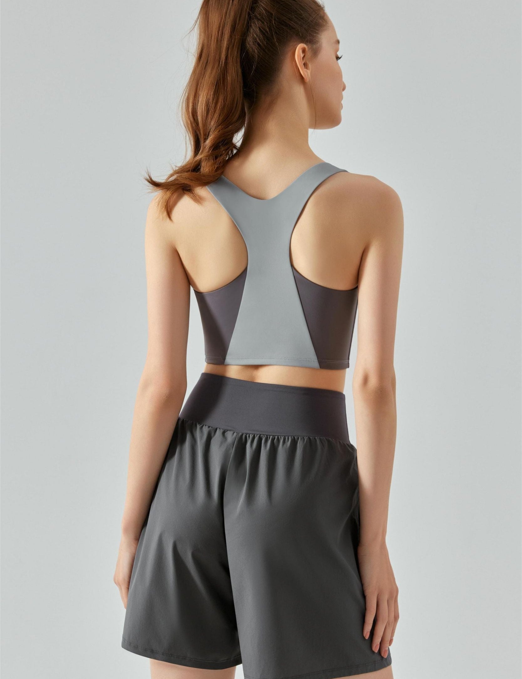 Color-Block Racerback Sports Bra by bornfocus