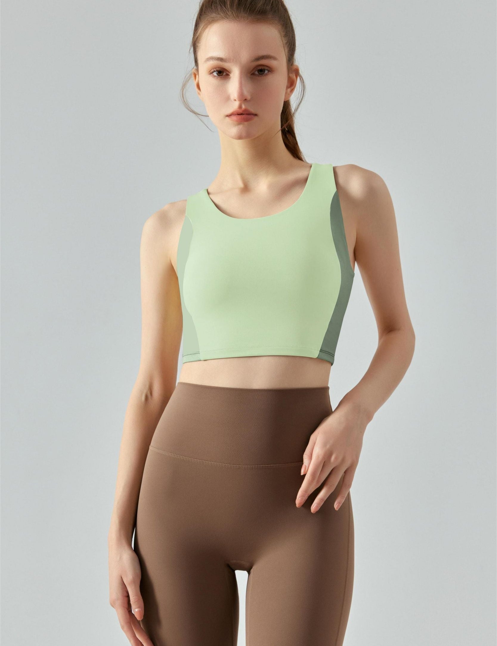 Color-Block Racerback Sports Bra by bornfocus