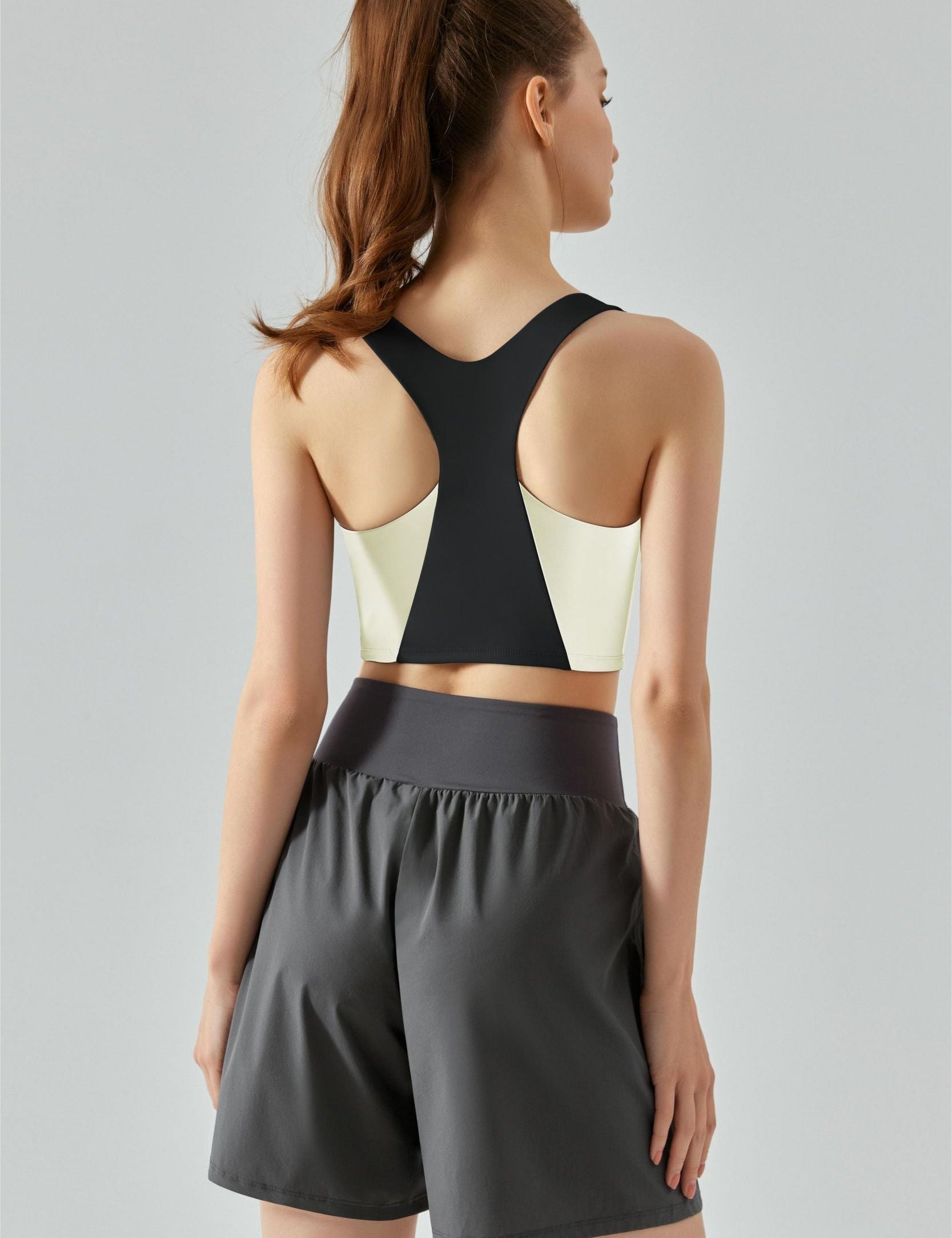 Color-Block Racerback Sports Bra by bornfocus