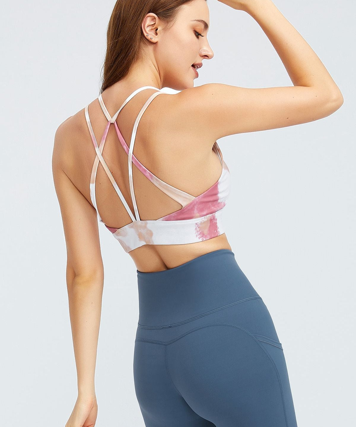 Cow Print Strappy Sports Bra by bornfocus