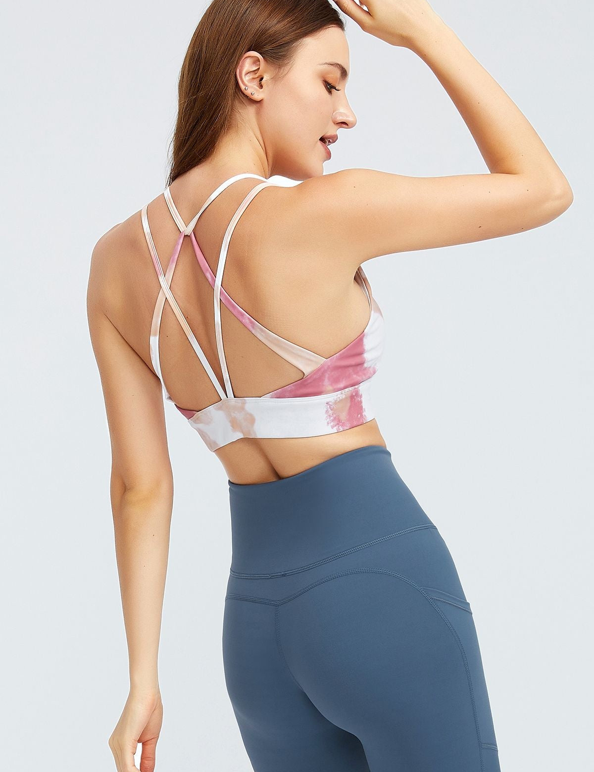 Cow Print Strappy Sports Bra by bornfocus