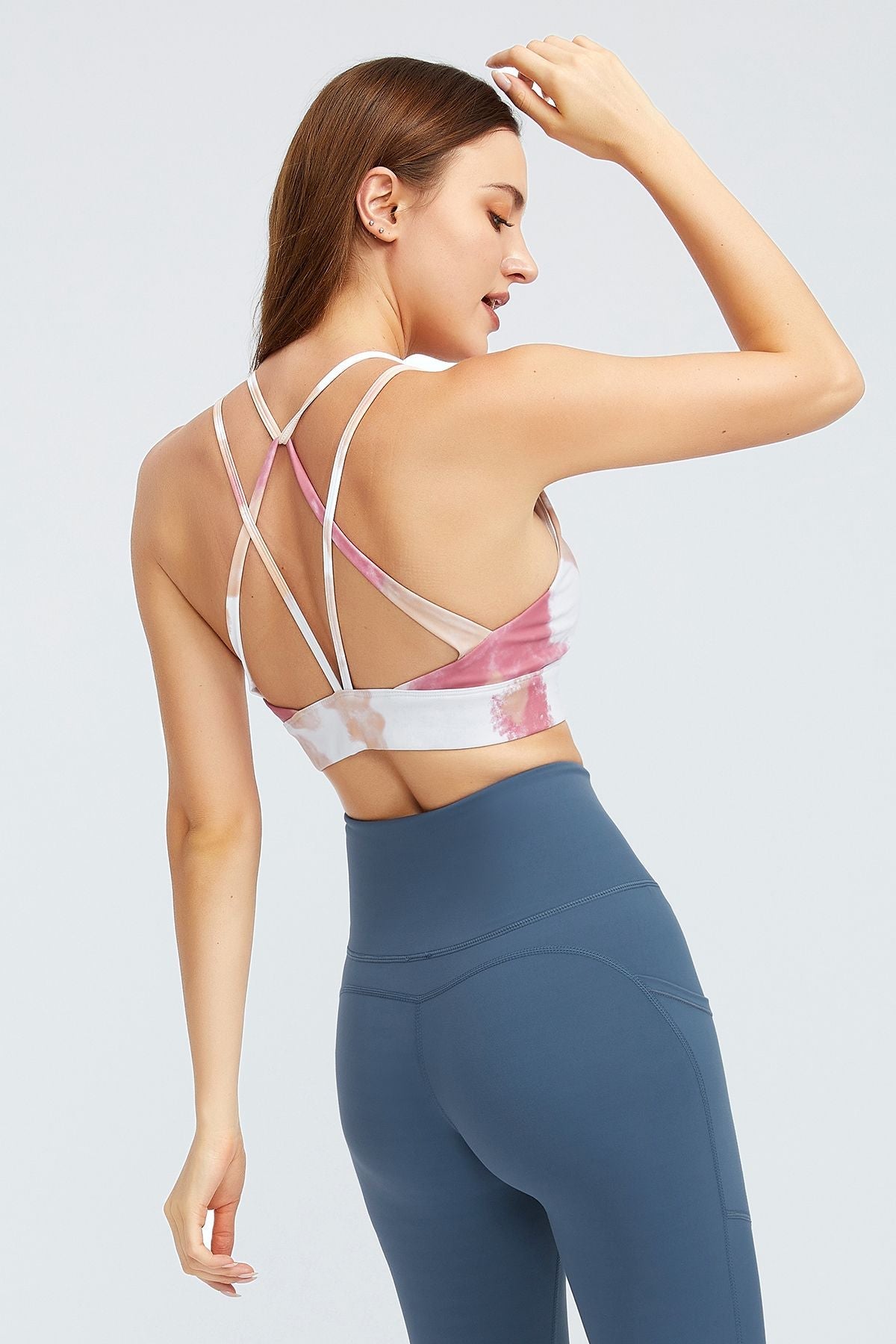 Cow Print Strappy Sports Bra by bornfocus