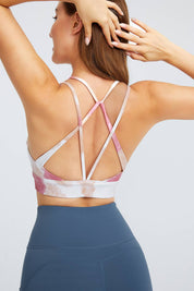 Cow Print Strappy Sports Bra by bornfocus