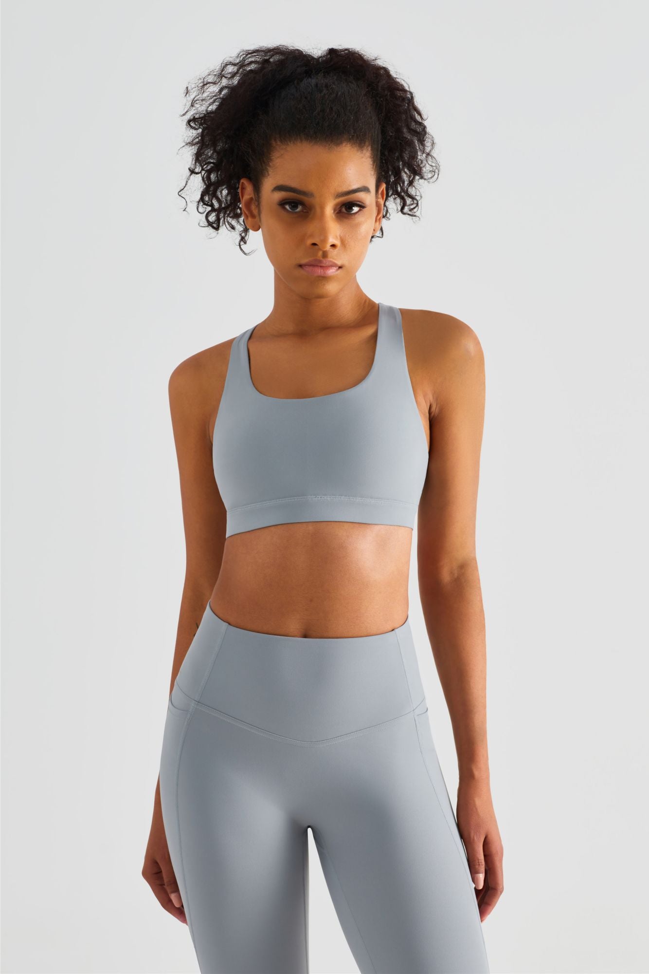 Crisscross Sports Bra & Yoga Leggings Activewear Set by bornfocus