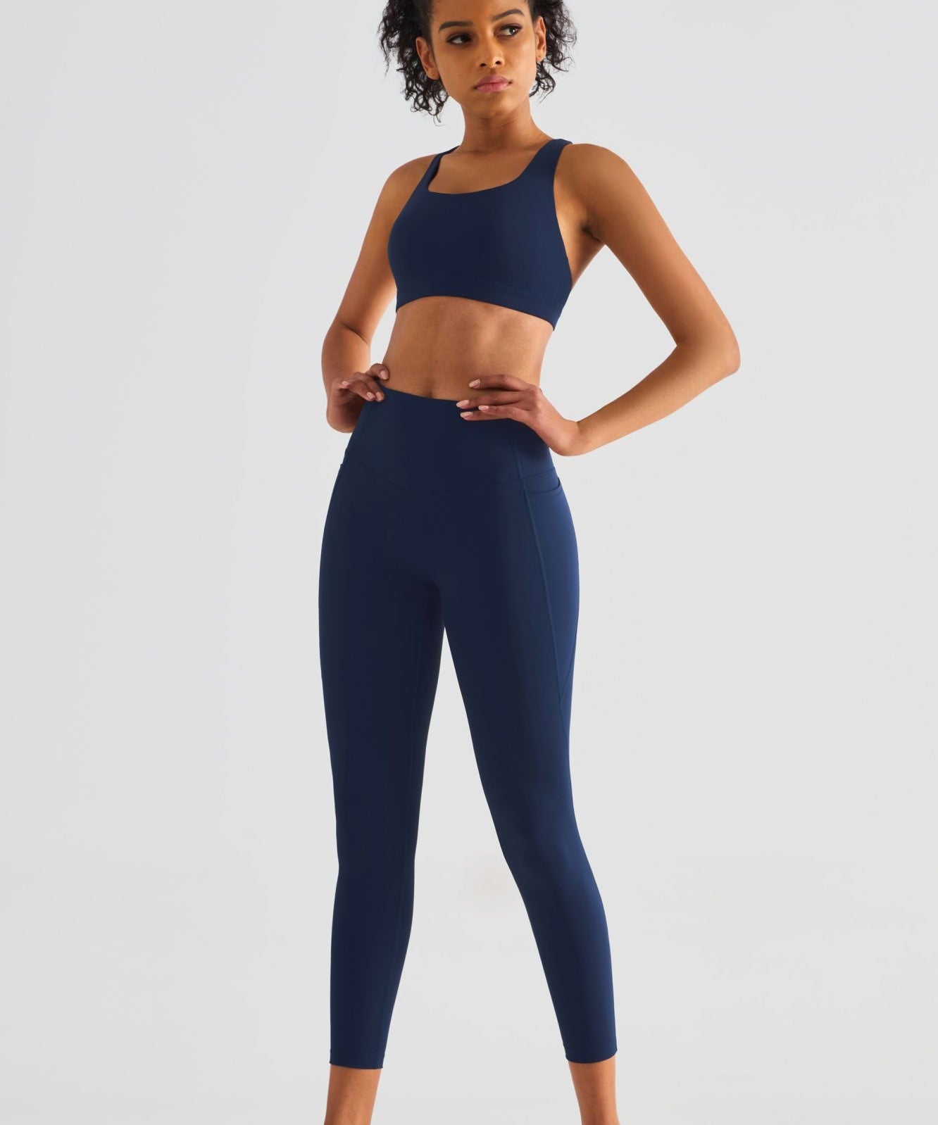 Crisscross Sports Bra & Yoga Leggings Activewear Set by bornfocus