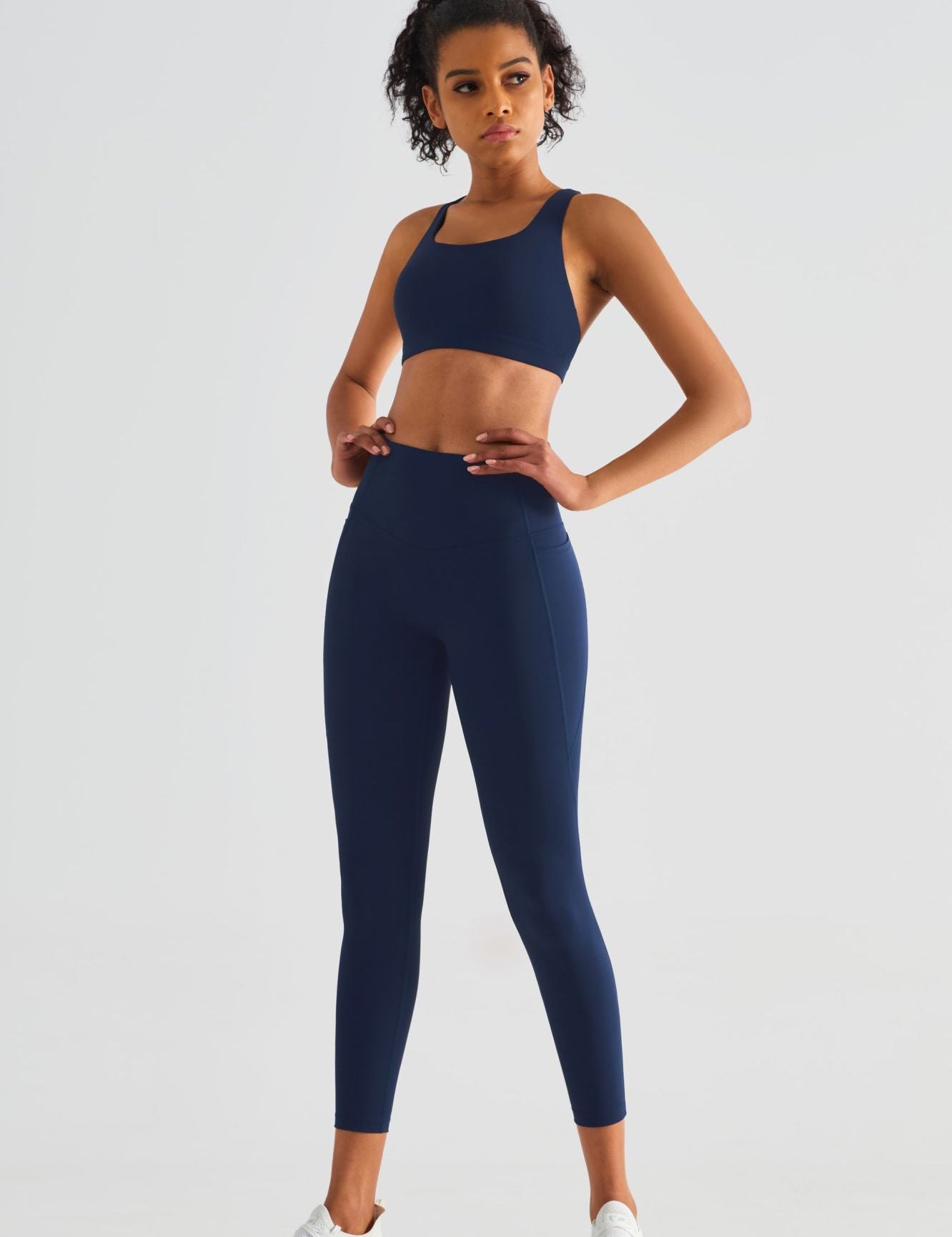 Crisscross Sports Bra & Yoga Leggings Activewear Set by bornfocus