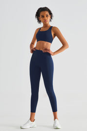 Crisscross Sports Bra & Yoga Leggings Activewear Set by bornfocus