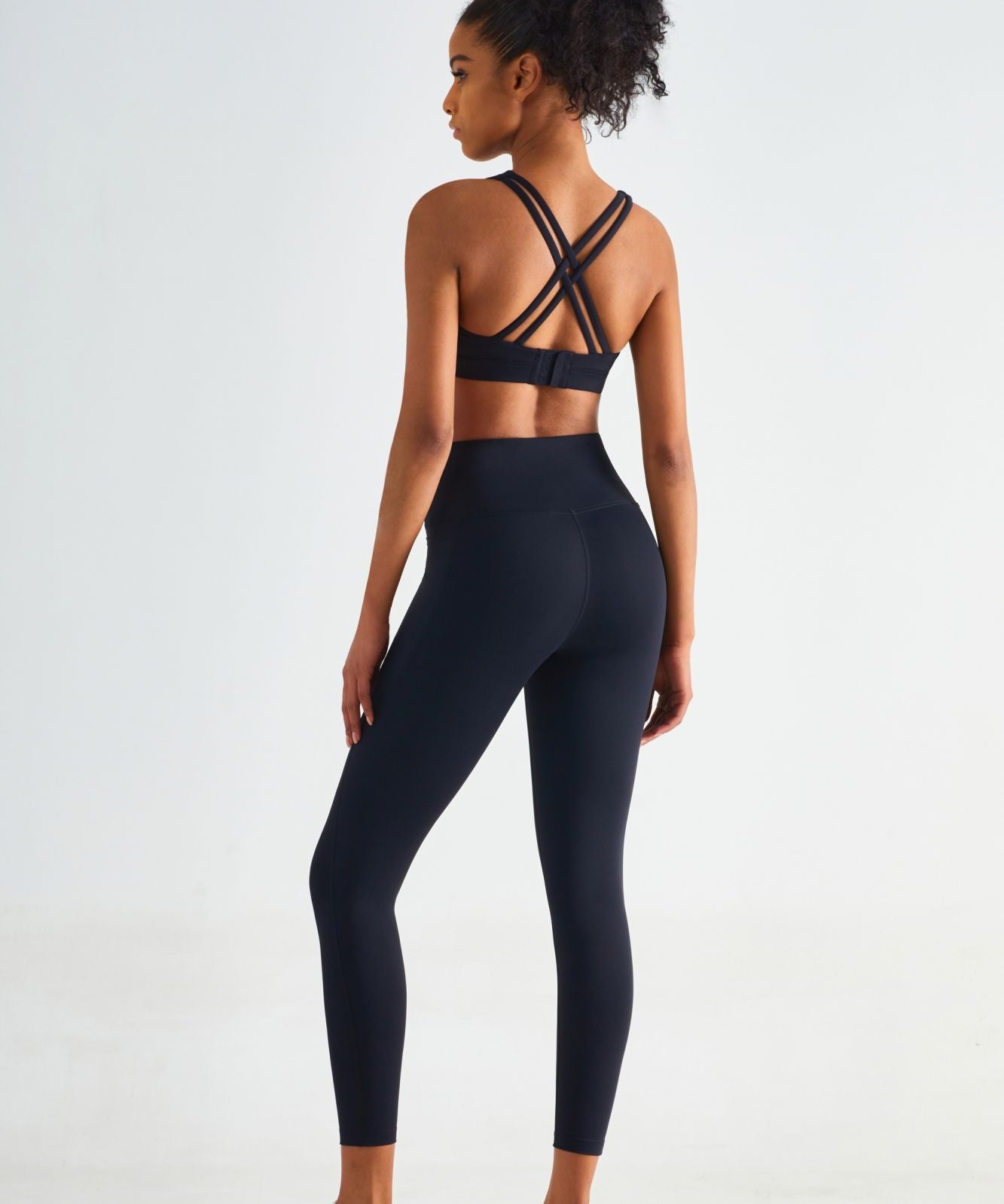 Crisscross Sports Bra & Yoga Leggings Activewear Set by bornfocus