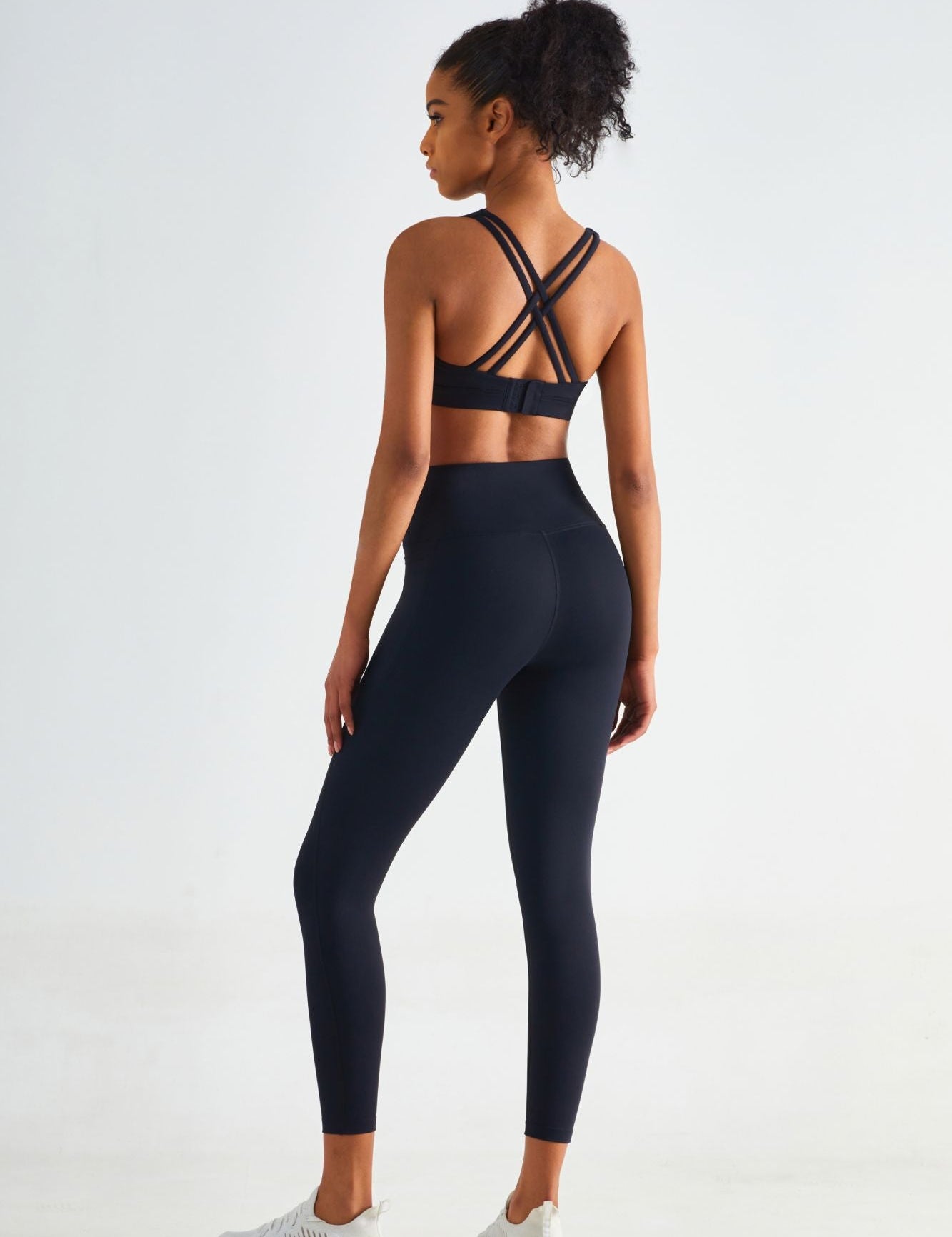 Crisscross Sports Bra & Yoga Leggings Activewear Set by bornfocus