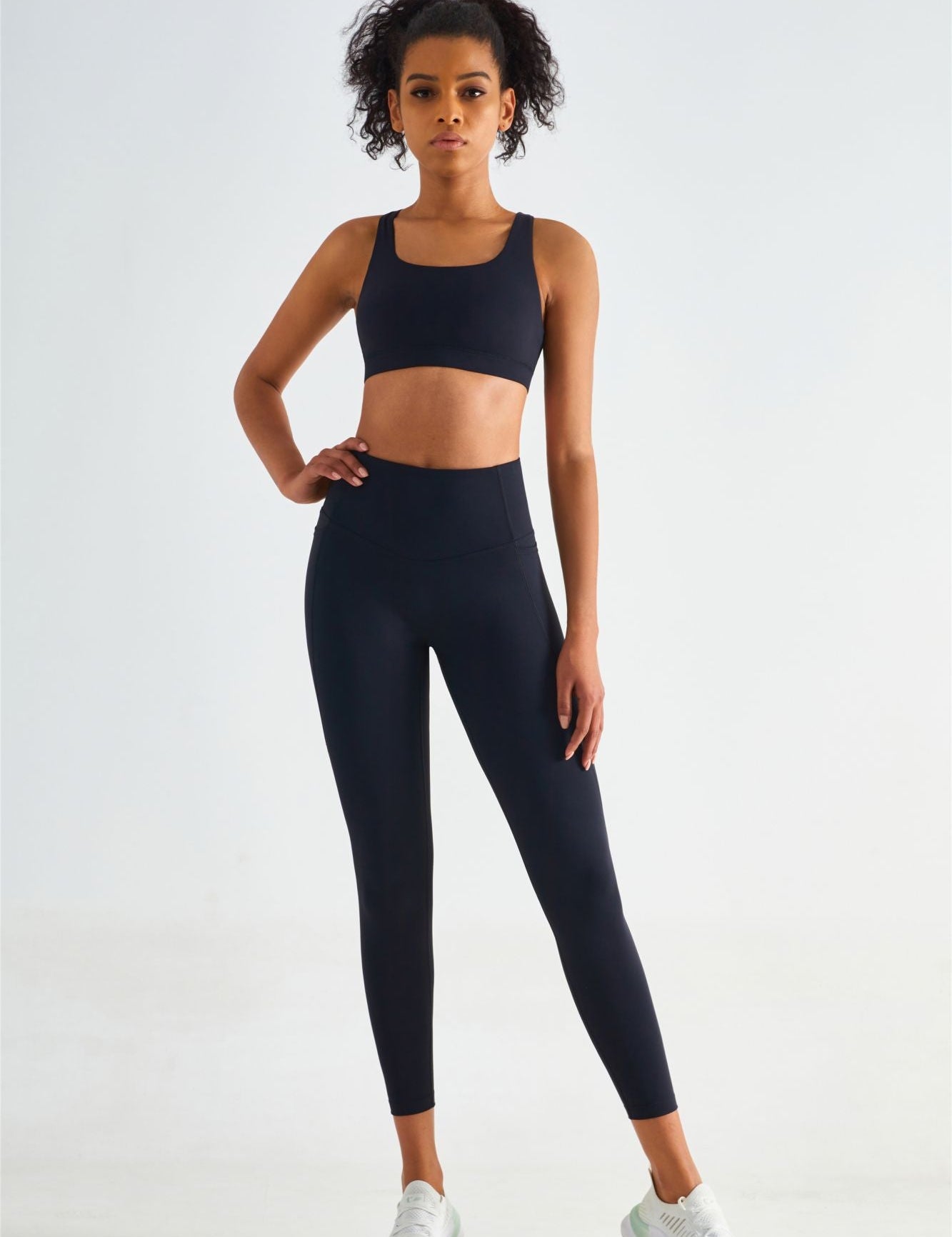 Crisscross Sports Bra & Yoga Leggings Activewear Set by bornfocus