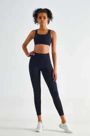 Crisscross Sports Bra & Yoga Leggings Activewear Set by bornfocus