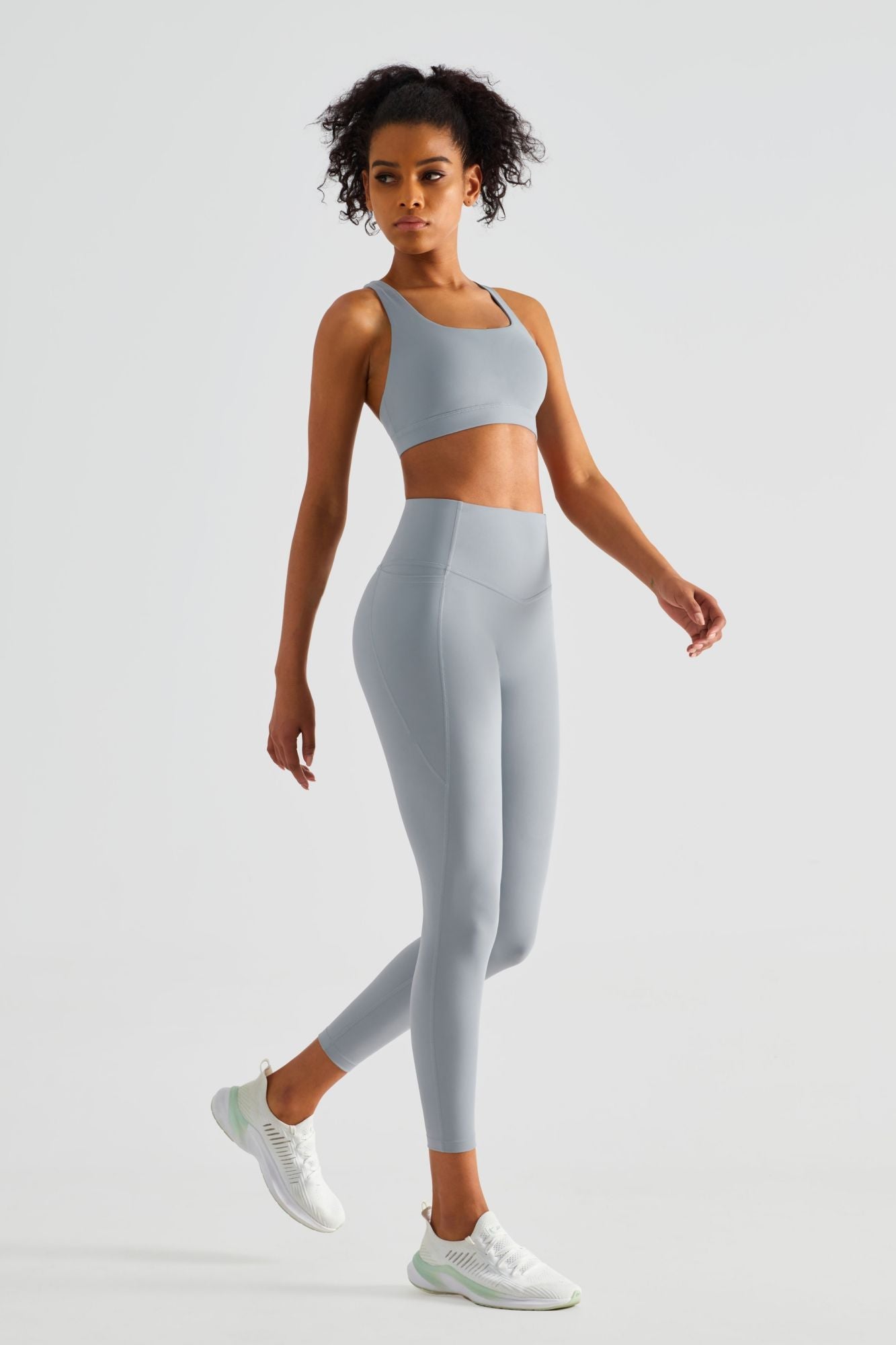 Crisscross Sports Bra & Yoga Leggings Activewear Set by bornfocus